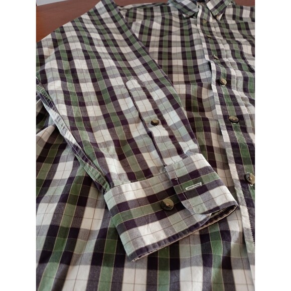 Pendleton Button Down Shirt Mens Medium Plaid Check Long Sleeve 100% Cotton - Picture 5 of 9